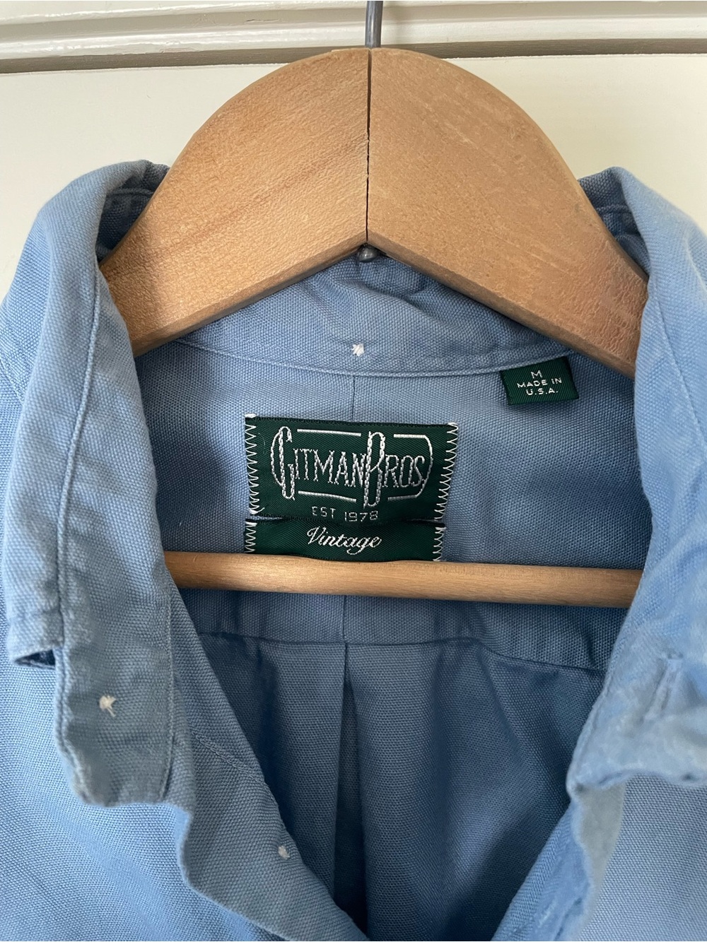 Gitman Bros Light Blue Casual Button-Down Shirt size medium